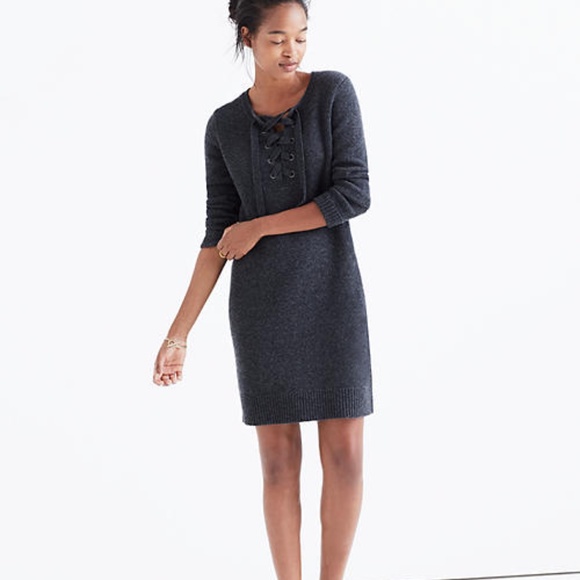 Madewell Dresses & Skirts - NWT Madewell Lace-Up Sweater-Dress